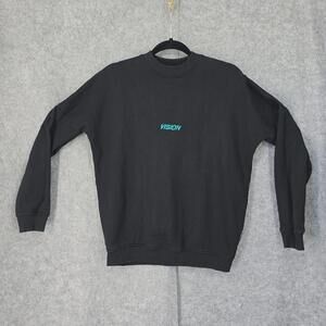 Vision Street Wear Mens Extra Small Spell Out Sweatshirt‎ Black Heavy Warm